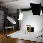 Configuration eclairage du studio de photo de Carcassonne pour une séance "book professionnel" avec fond blanc