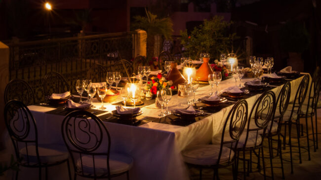 table terrasse riad marrakech